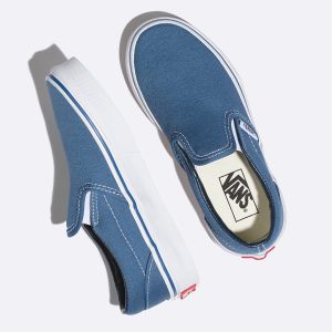 Vans Erkek Çocuk Kaykay Ayakkabısı Slip-On Lacivert/Beyaz | 99637-523